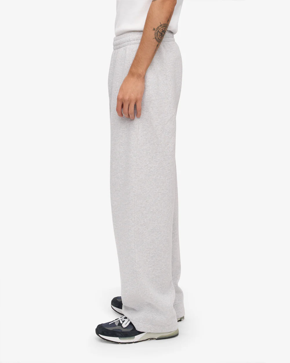 Organic Straight Leg Sweatpants Snow Melange