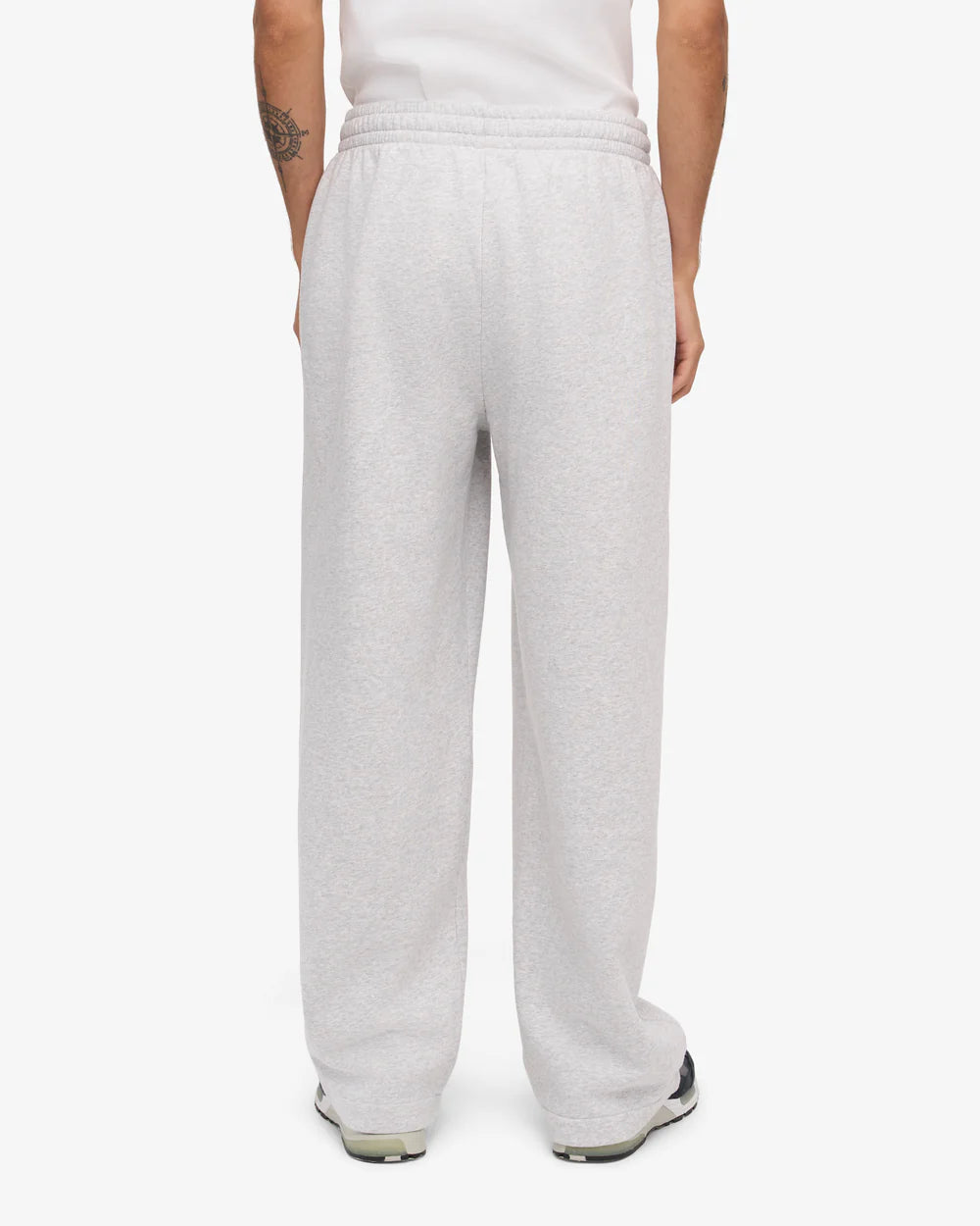 Organic Straight Leg Sweatpants Snow Melange
